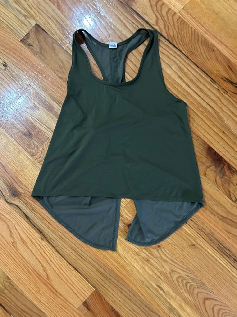 Fabletics Olive Green Racerback Hi-Low Tank